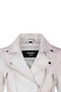 White Cropped Brando Leather Biker Jacket, Image 6 of 7