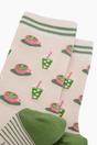 Cream Matcha Tea Bamboo Socks in Cream, Image 2 of 4