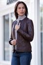 Brown Ashwood Leather Brown 'Liona' Collarless Leather Jacket, Image 1 of 5