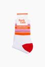 Multi Orange Striped Cotton Sports Socks, Image 4 of 4