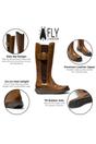 Camel Womens Leather Knee-High Boots-SOIF360, Image 3 of 5