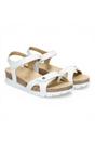 White Womens Platform Wedge Sandals - Sulia B1, Image 2 of 8