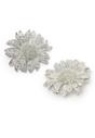 Silver Silver-Coloured Floral Stud Earrings, Image 3 of 5