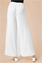 Ivory  Wide Leg Side Split Trousers, Image 3 of 5