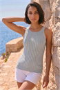 Silver Dusk Metallic Knit Vest Top, Image 1 of 4
