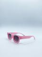 Pink Matte Square Sunglasses in Pink, Image 3 of 6