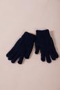 Navy Touch Screen Cable Knit Gloves - Fleece Lined, Image 1 of 4