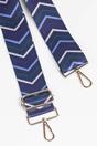 Blue Chevron Print Wide Bag Strap, Image 2 of 2