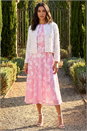 Ivory  Rose Textured Jacket, Image 2 of 4