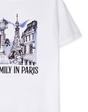 White Emily In Paris Sketchy Cityscape T-Shirt, Image 4 of 6