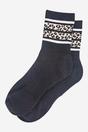 Black Leopard Striped Sports Socks, Image 4 of 4