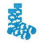 Light Blue Novelty Cloudy Pattern Socks, Image 4 of 4