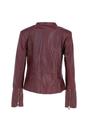 Burgundy Ashwood Leather Burgundy 'Vento' Real Leather Biker Jacket, Image 4 of 5