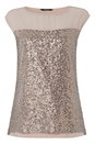 PINK Sequin Contrast Yoke Top, Image 4 of 8