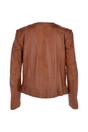 Tan 'Chambery' Collarless Real Leather Jacket, Image 4 of 5