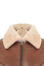 Brown Womens B3 Sheepskin Flying Jacket-Kano, Image 4 of 5