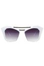 White Angular Sunglasses, Image 1 of 4