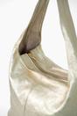 Gold Metallic Italian Leather Shoulder Bag, Image 3 of 3
