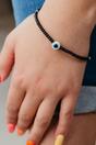White Adjustable Evil Eye Nazar Bracelet, Image 1 of 2