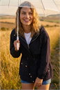 Black Shower Resistant Rain Jacket, Image 1 of 4