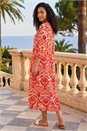 Red Foil Spot Detail Midi Dress, Image 3 of 4