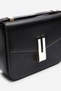 Black Delrio Gold Clasp Cross Body Tofu Bag, Image 5 of 7