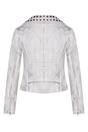 White Gothic Biker Stud Leather Jacket -Bilbao, Image 2 of 4