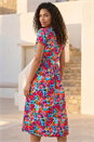 Pink Petite Floral Button Pocket Dress , Image 4 of 4