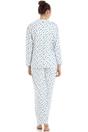 Blue Camille Lingerie Blue Ditsy Floral Print Cotton Pyjama Set, Image 3 of 5