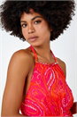 Pink Paisley Print Halter Neck Maxi Dress, Image 5 of 5