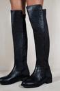 Black 'Diem' Over Тhe Knee Pull On Boots, Image 1 of 1