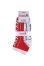 Red 2 Pack Cotton Socks That Look Like Shoes, Image 2 of 4