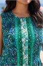 Blue Curve Paisley Print Midi Dress, Image 4 of 4