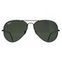 Black Aviator Black Green Polarized Aviator 3025 Sunglasses, Image 1 of 6