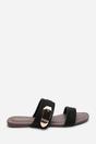 Black Orlina Two Strap Side Buckle Sandal, Image 2 of 5