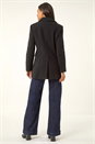 Black Double Breasted Smart Coat , Image 3 of 5