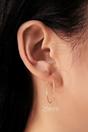 Gold 14K Gold Plated Thin Hoops, Image 5 of 8