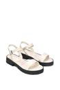 White 'Sorella' Low Heel Chunky Sandals With Ankle Strap, Image 5 of 5