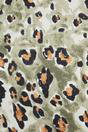 Khaki Bold Leopard Print Lightweight Scarf, Image 3 of 5