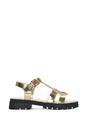 Gold XY LONDON Gold 'Maddison' Chunky Gladiator Sandals With Ankle Strap, Image 1 of 6