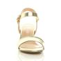 Gold AJVANI Gold Mid Block Heel Strappy Sandals, Image 6 of 6