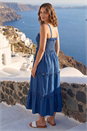 Indigo Petite Shirred Tiered Dress, Image 3 of 4