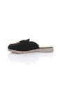 Black AJVANI Black Flat Slip On Open Back Loafers Mules, Image 3 of 4
