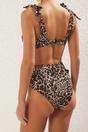Multi Tie Detail High Waist Bikini Bottom, Image 5 of 5