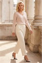 Light Pink Petite Button Cuff Jumper, Image 4 of 5