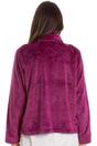 Burgundy Camille Lingerie Burgundy Button Up Rose Embossed Bed Jacket, Image 4 of 5