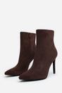 Dark Brown 'Kira' Pointed Toe Stiletto Ankle Boots, Image 3 of 5
