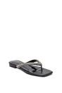 Black 'Blake' Flat Slip On Diamante Sandals With Thong Strap, Image 2 of 6