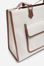 Brown Where's That From Brown Henley Canvas Shoulder Tote Bag, Image 4 of 6