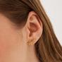Gold Wheat Earrings Ear Of Wheat Sterling Silver Stud Earring, Image 2 of 3